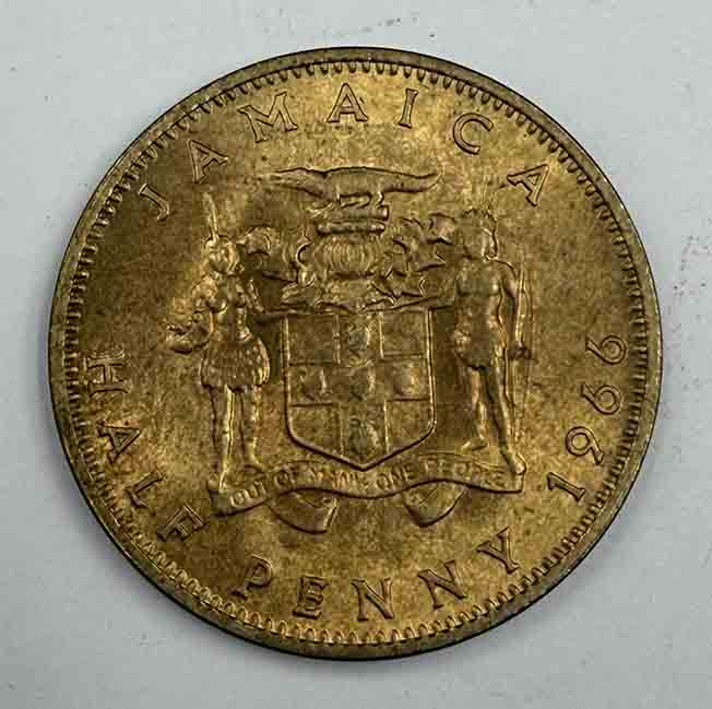 Jamaica ½ penny 1966 KM#38