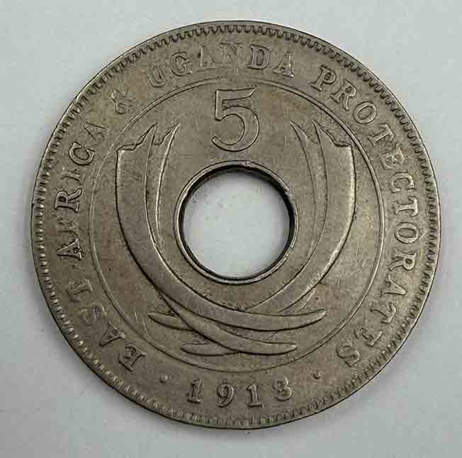 East Africa & Uganda 5 cents 1913 KM#11