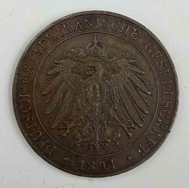 German East Africa Pesa 1891 KM#1