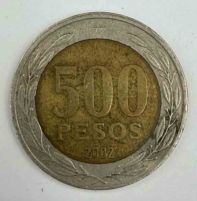 Chile 500 Pesos 2002 KM#235