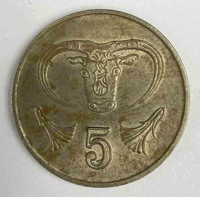 Cyprus 5 cents 1998 KM#55.3