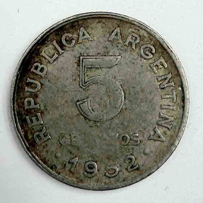 Argentina 5 centavos 1952 KM#46