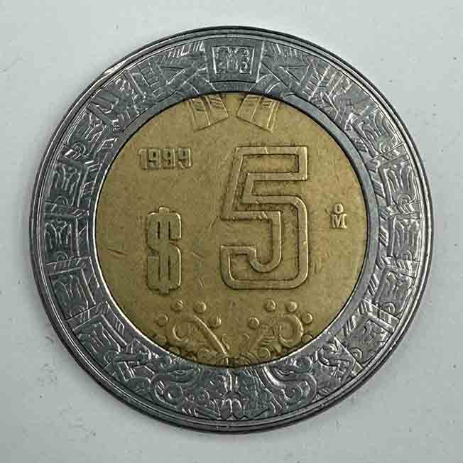 Mexico 5 Peso 1999 KM#605