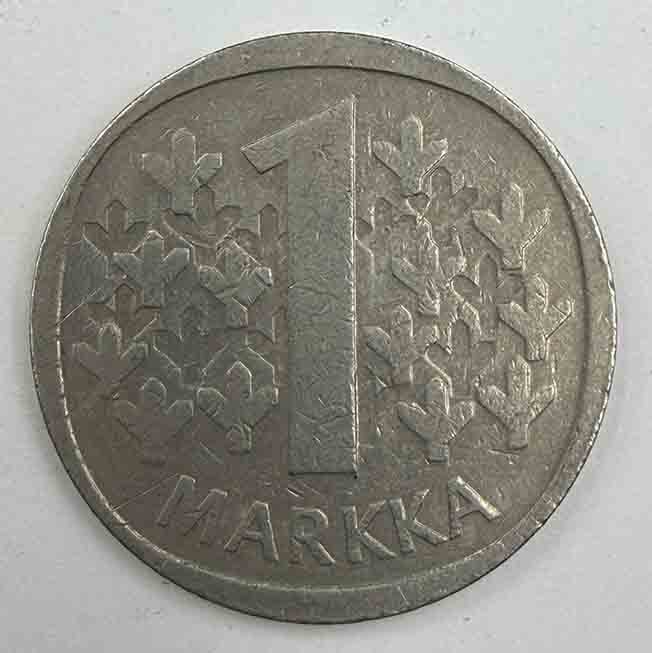 Finland 1 Markka 1974 KM#49a