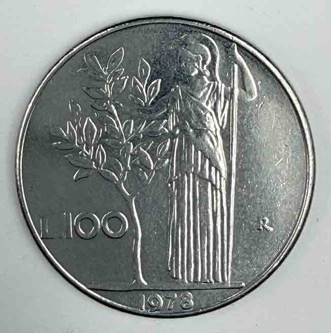 Italy 100 Lire 1978 KM#96.1