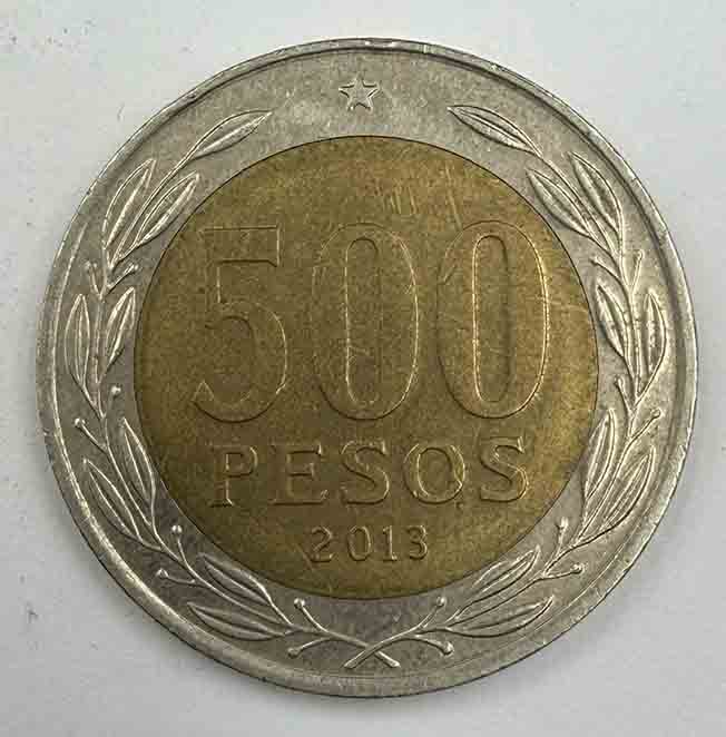Չիլի 500 պեսո 2013 KM#235