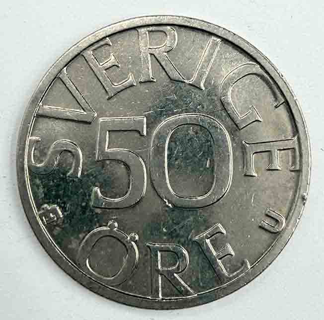Sweden 50 ere 1983 KM#855