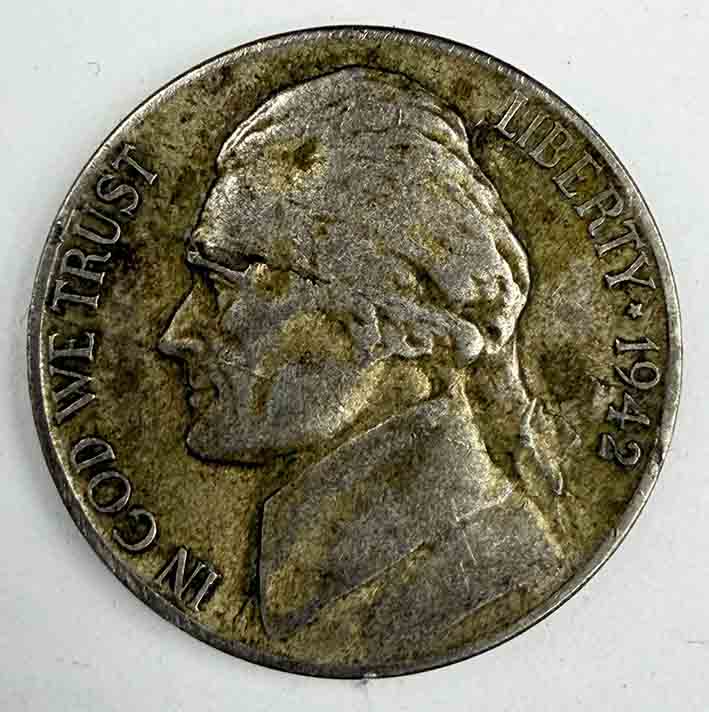 United States 5 cents Jefferson Nickel 1942 KM#192