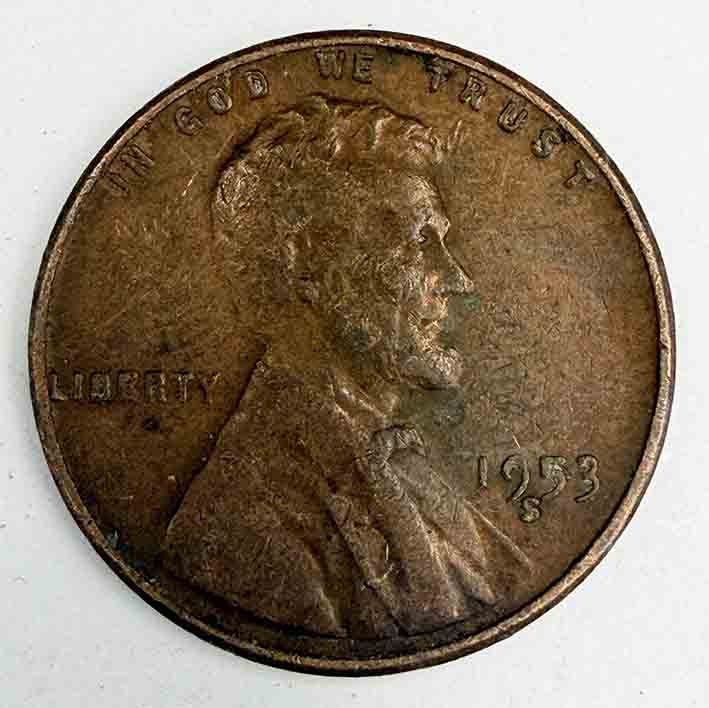 United States 1 cent Lincoln Cent 1953S KM#A132