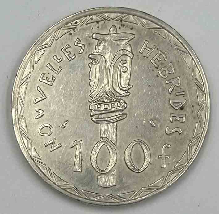 New Hebrides 100 Francs 1966 KM#1
