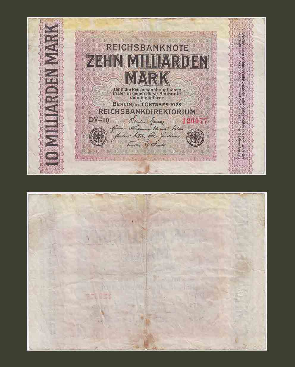 Germany 10,000,000,000 Mark 1923 P117a F