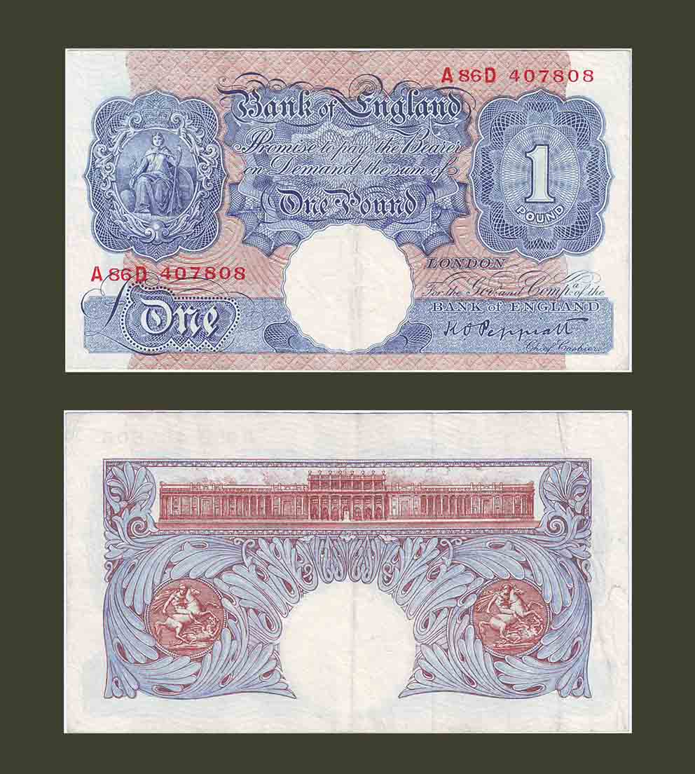 Great Britain 1 Pound 1940 P367a aXF