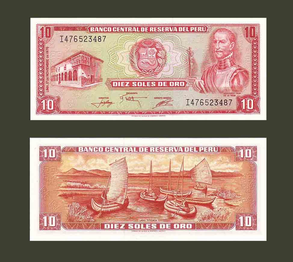 Peru 10 Soles 1976 P112 UNC