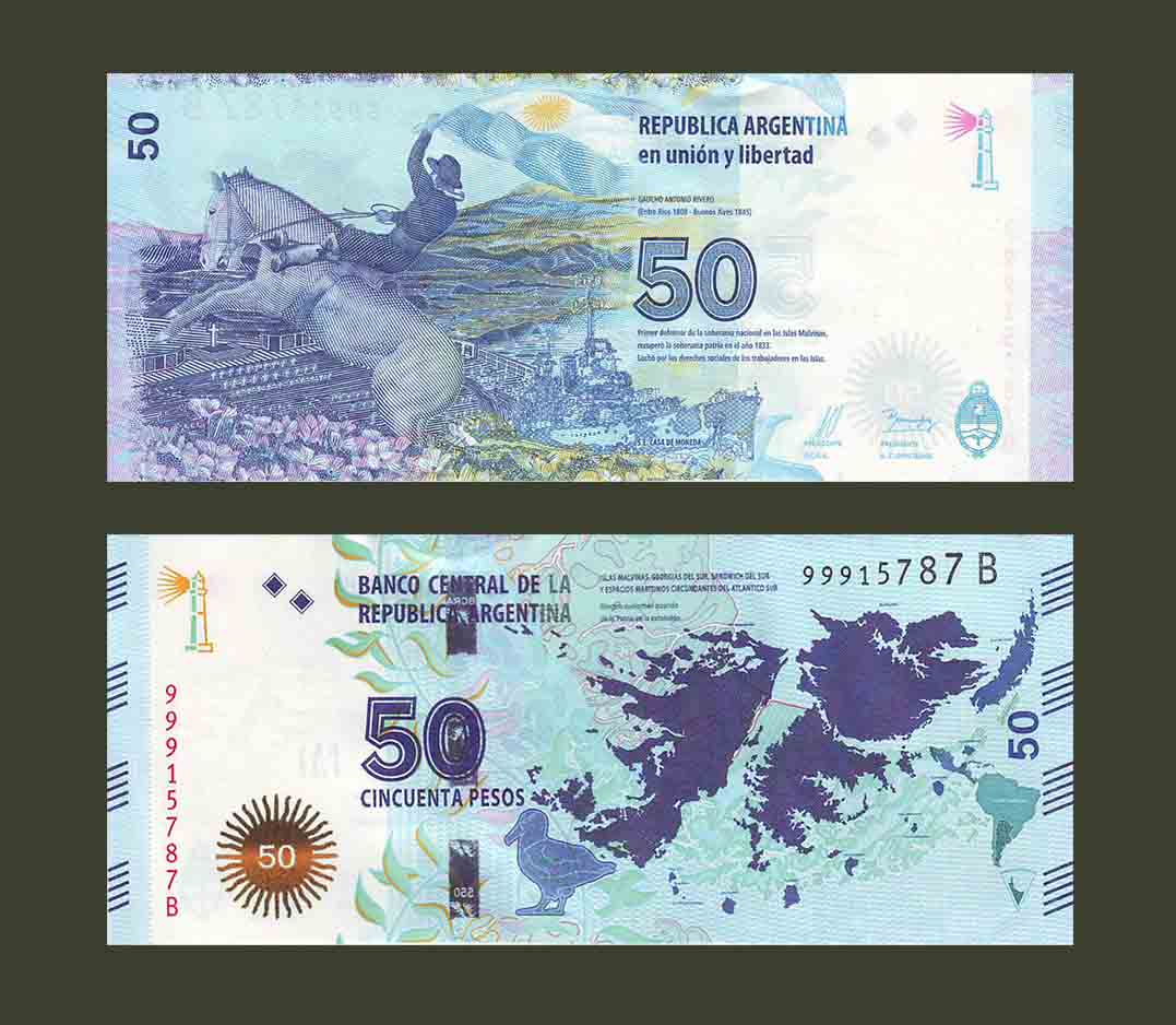 Argentina 50 Pesos 2015 P362 UNC