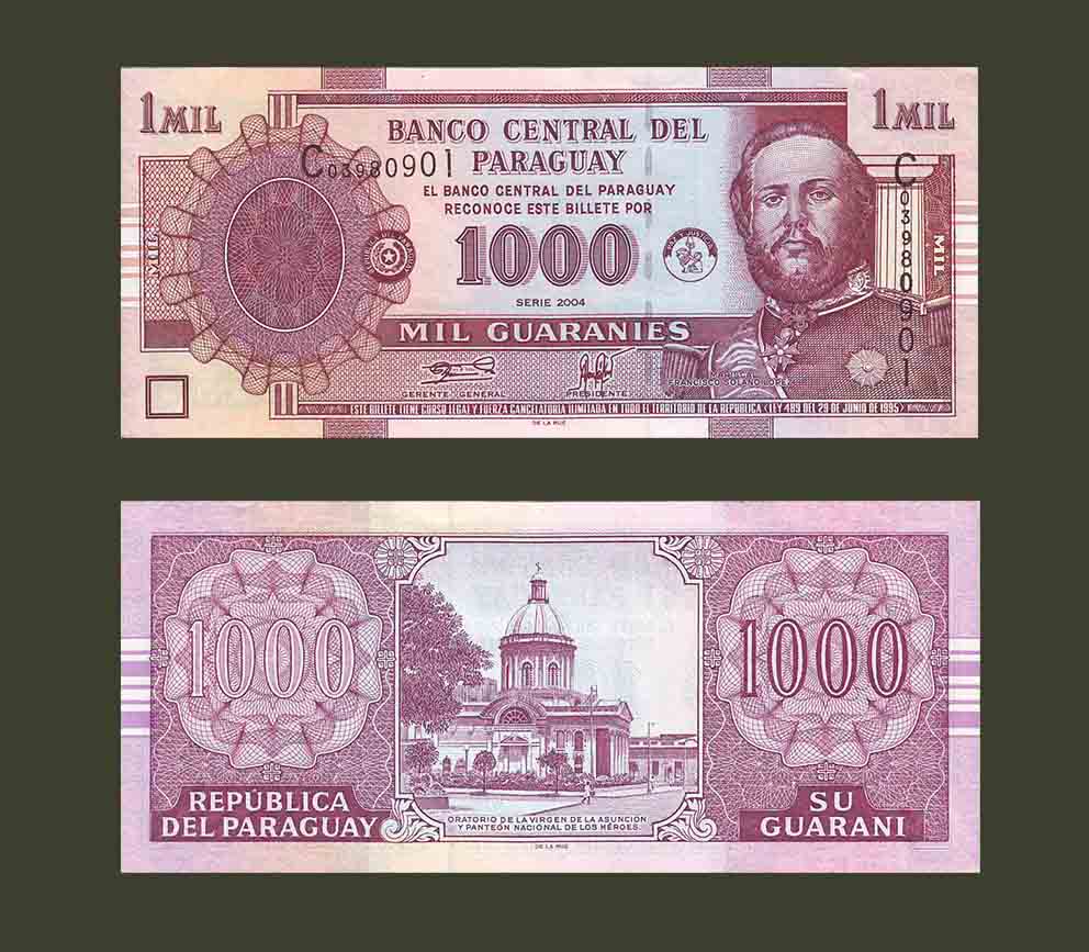 Paraguay 1000 Guaranies 2004 P222a