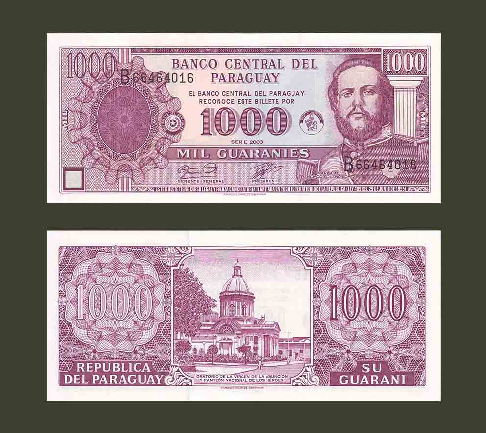 Paraguay 1000 Guaranies 2003 P214c