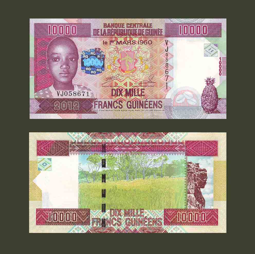 Guinea 10,000 Francs 2012 P46 UNC