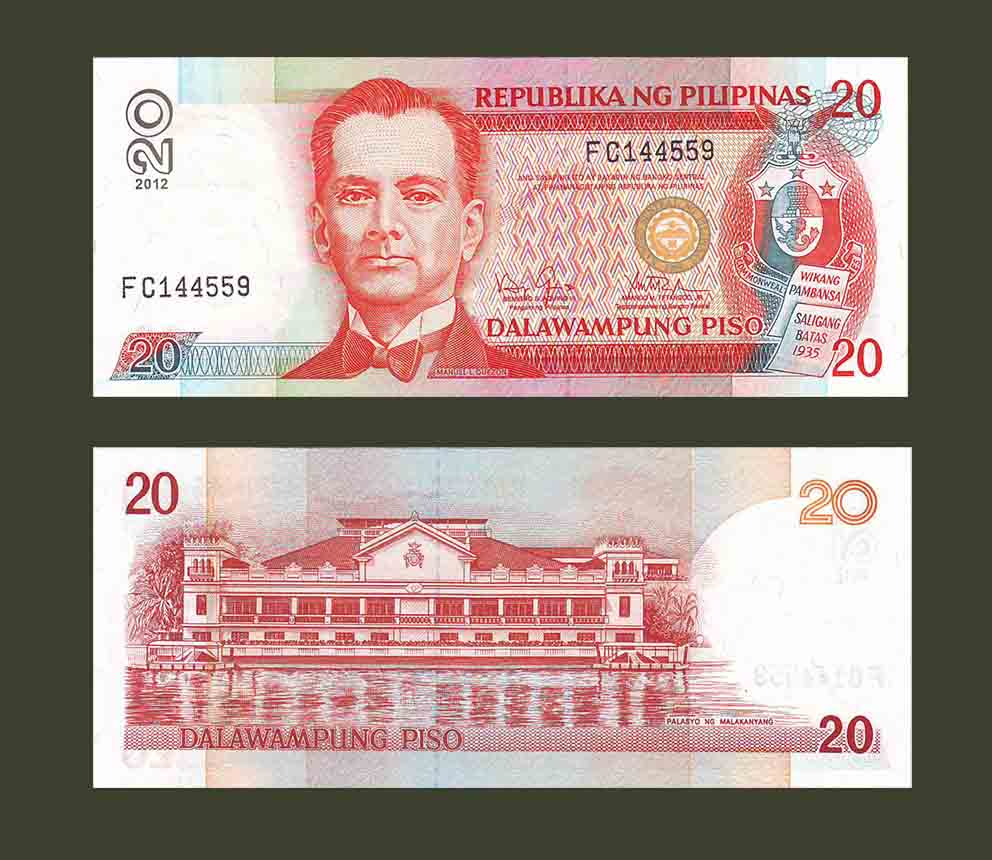 Philippines 20 Peso 2012 P182 UNC