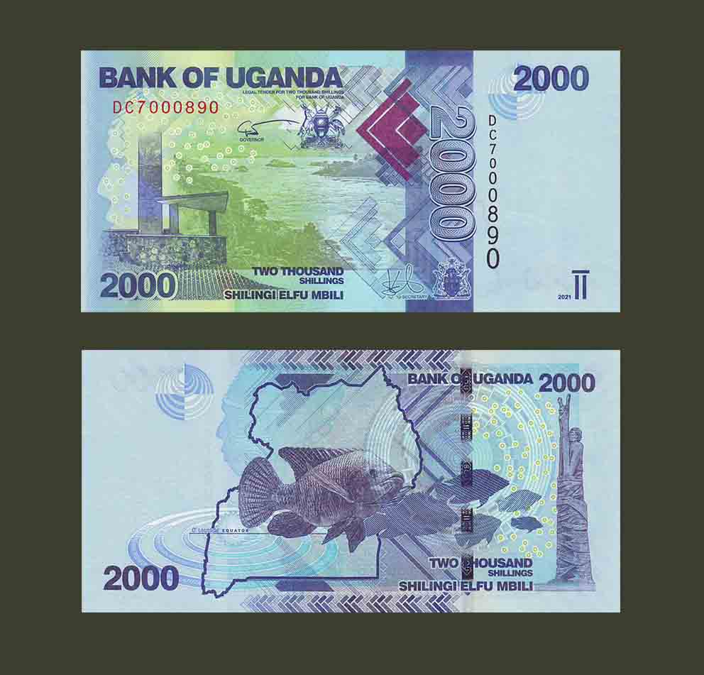 Uganda 2000 Shillings 2021 P50f UNC