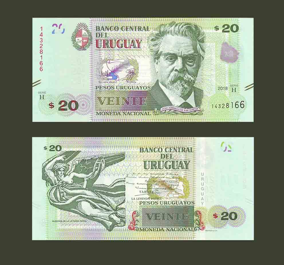 Uruguay 20 Pesos 2018 P93b UNC