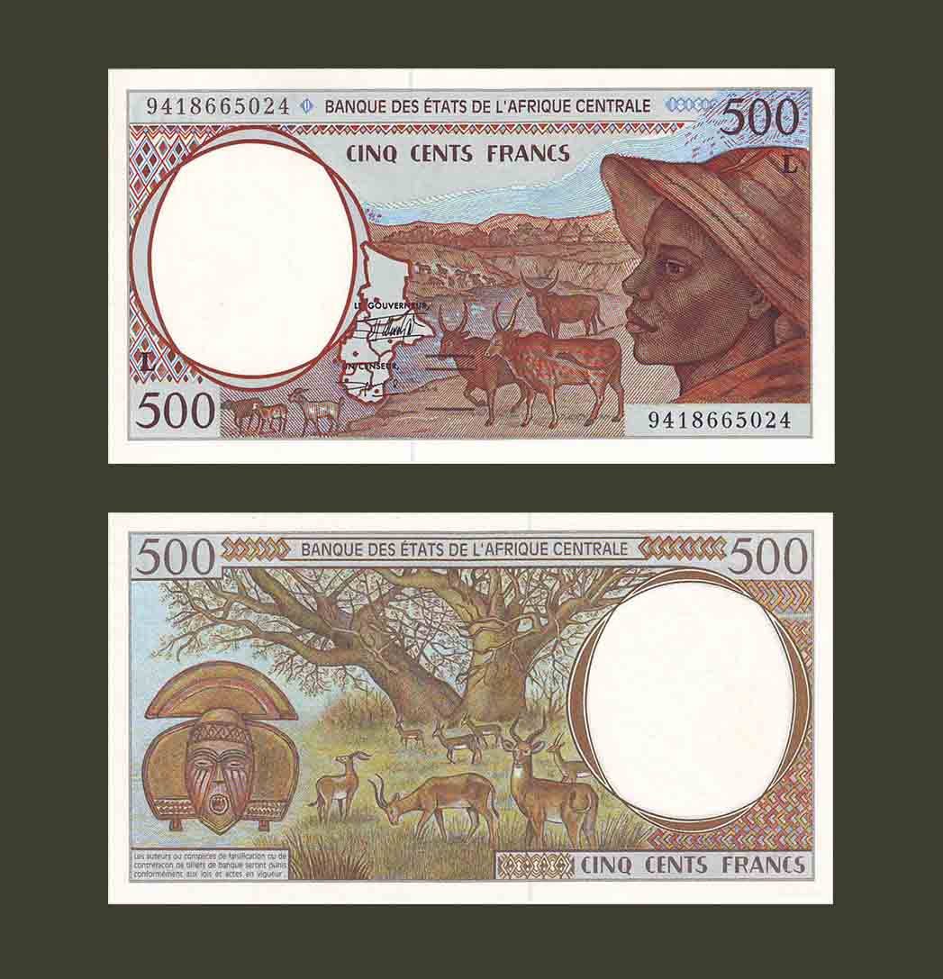 Gabon 500 Francs 1994 P401Lb UNC