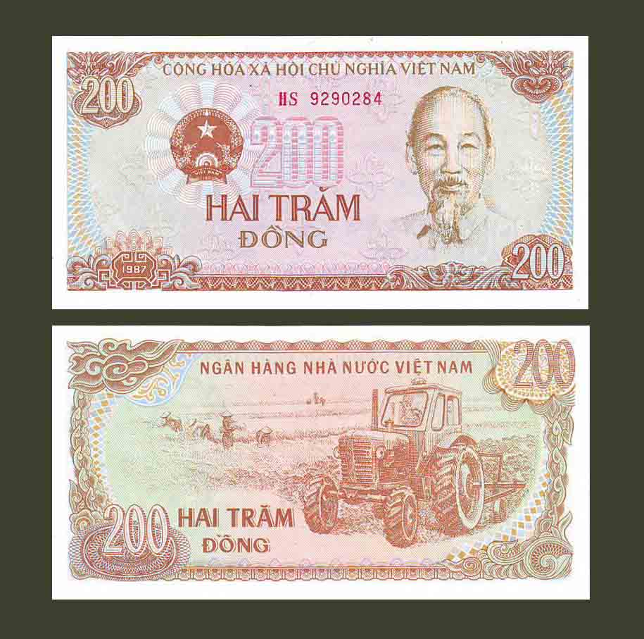 Viet Nam 200 Dong 1987 P100 UNC