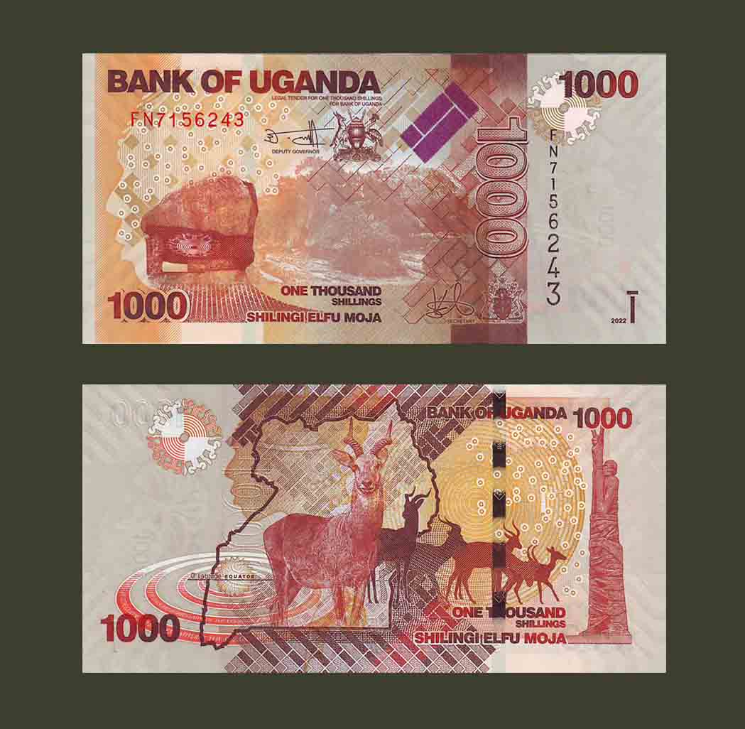 Uganda 1000 Shillings 2022 P49d UNC