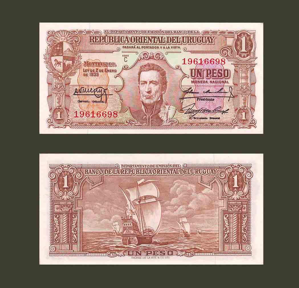 Uruguay 1 Peso 1939 P35b UNC