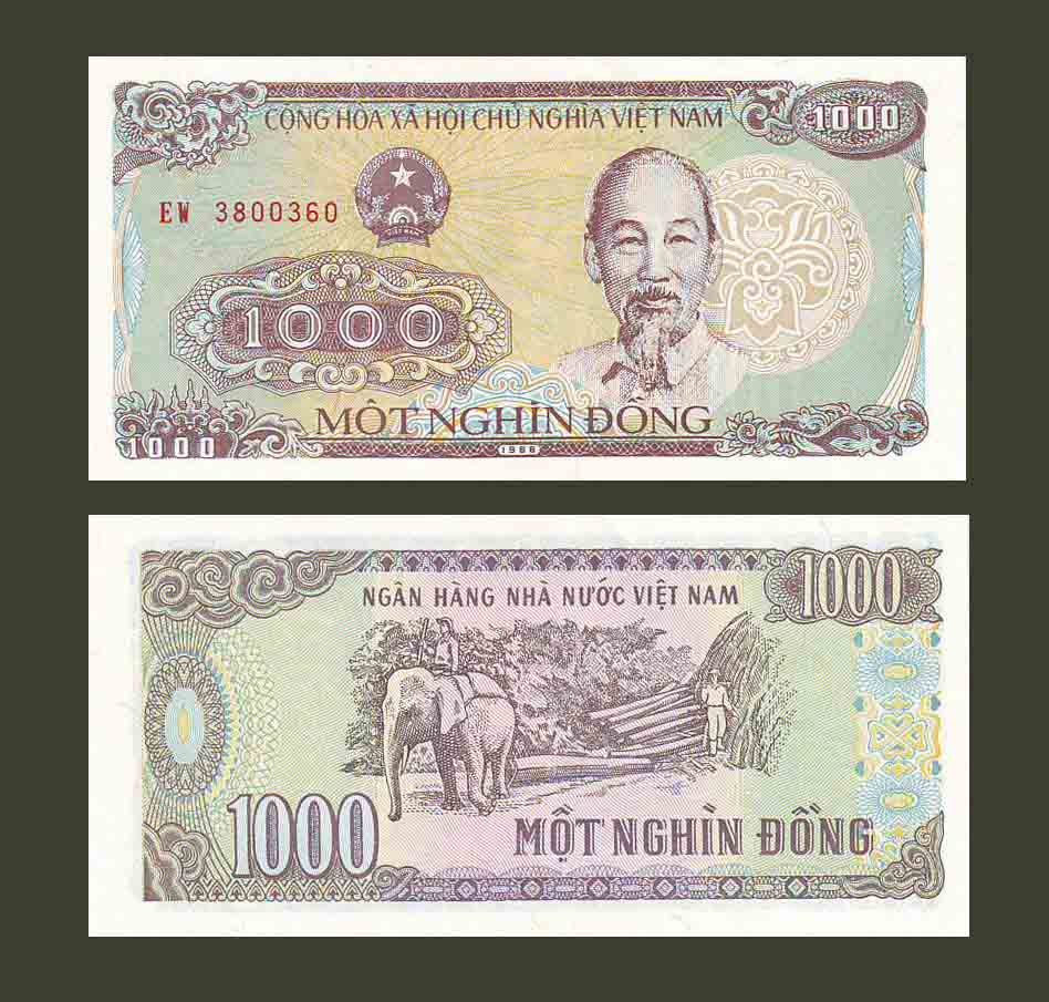 Viet Nam 1000 Dong 1988 P106 UNC