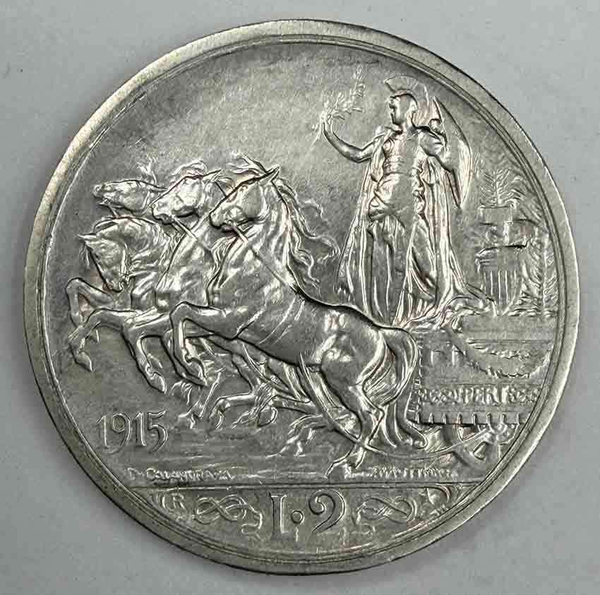 Italy 2 Lire 1915 KM#55
