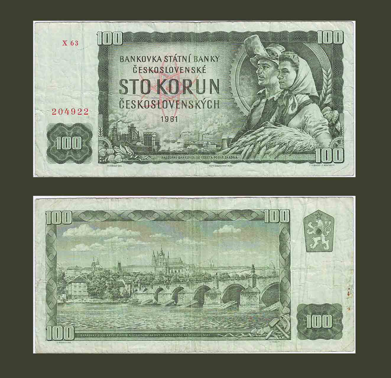 Czechoslovakia 100 Korun 1961 P91c