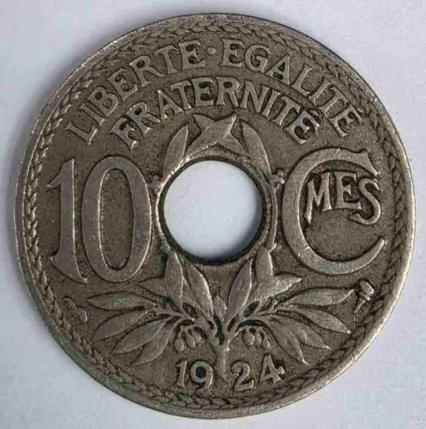 France 10 centimes 1924 KM#866a