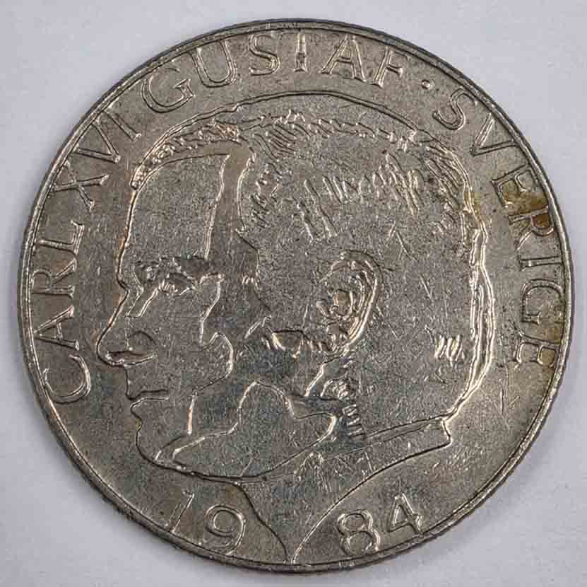 Sweden 1 Krone 1984 KM#852