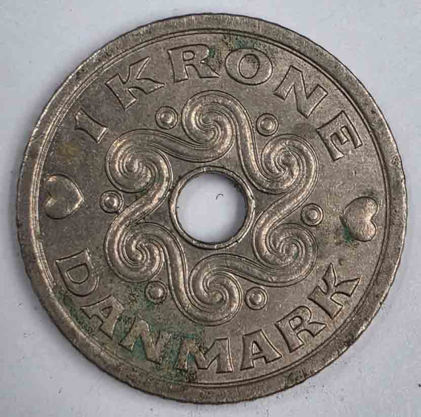 Denmark 1 Krone 1992 KM#873.1